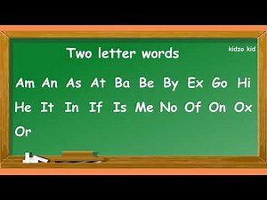 2 letter words, Two Letter Words, 2 letters, English 2 letters word, English word for kid, Two words