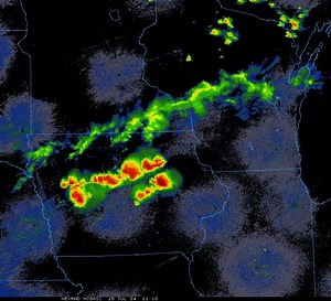 32K views · 143 reactions |  Regional radar loop centered over Iowa shows the explosive genesis of the severe thunderstorms blasting east with 90 MPH wind gusts and tornadoes this evening. Radar loop time, 2:40-8:25 PM EDT, 7/15/24 | Great Lakes Weather & Climate | Facebook