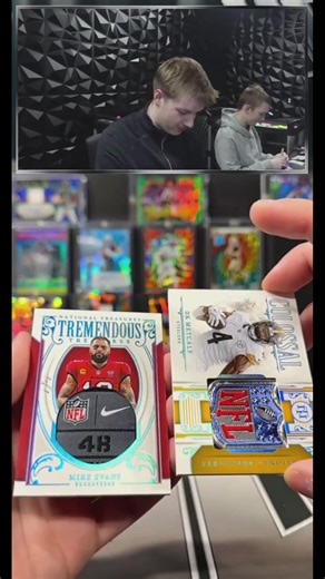 3 1/1s in ONE BOX! 🤯 Find your daily breaks located in our tiktok shop🧃 #sportscards #tradingcards #nflcards #whodoyoucollect #paniniamerica