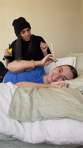 Taz & Alessia on Instagram: "Moral of the story read the instructions 🔥 #earcandlechallenge #earwax #funny #girlfriend"