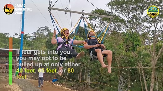 Danao Adventure Park - E.A.T Danao is OPEN DAILY from 8AM to 5PM! Activities offered: The plunge ₱700.00 Zipline ₱350.00 Giant Swing ₱500.00 solo Giant Swing ₱800.00 tandem Entrance fee ₱40.00 Parking fee ₱20.00 SEIZE your NOW at Danao Adventure Park - E.A.T Danao!!! | Danao Adventure Park