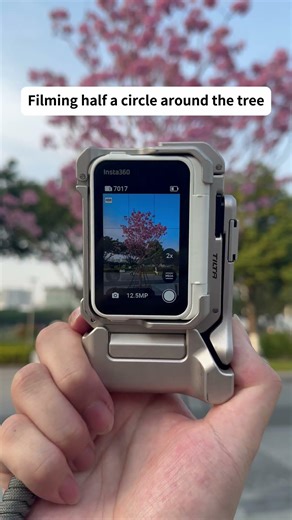 Filming half a circle around the tree.Combine 9 photos to get this.👉🏻#insta360acepro2 #photo