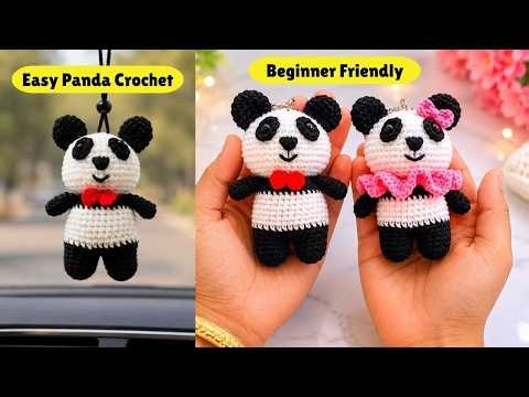 Easy Amigurumi Panda Keychain Tutorial 🐼✨ | Beginner Friendly Crochet Pattern