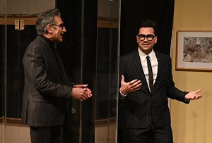 SNL: Schitt's Creek's Dan Levy Visited By Socially Distanced Dad Eugene During Monologue — Watch - TVLine