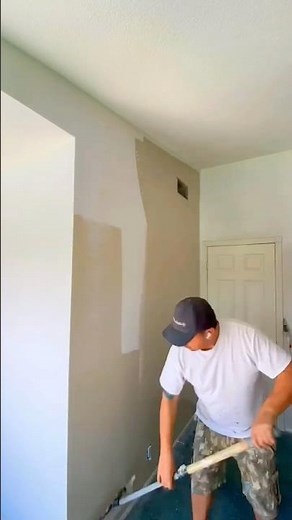 How to Paint a Wall in 60 SECONDS! ⏱️ #DIYHacks