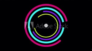 Colorful circular progress bar indicator, loading hud 4k animation, white, black and green screen included