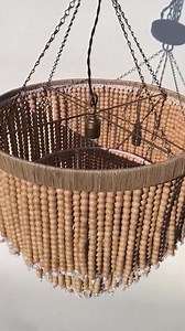 Handmade Wooden Bead Chandelier: 5-tier Boho Pendant Light - Etsy