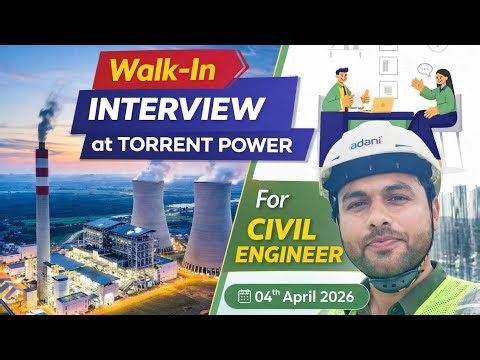 Torrent Power Walk-In Interview 2026 🔥 Civil Engineer Jobs | 4–6 Yrs Exp | Direct Job at Torrent.