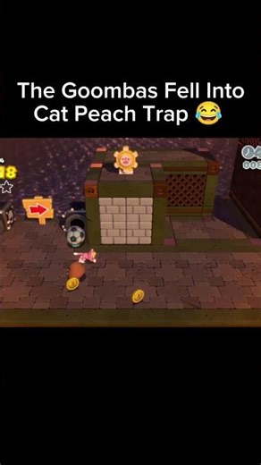 Cat Peach Trap Succeed! 😂 #mario #nintendo #nintendoswitch
