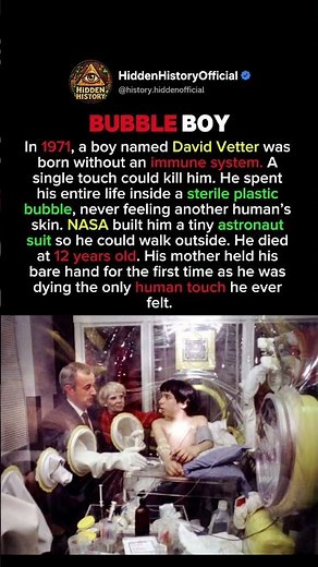 The Boy In The Bubble #history