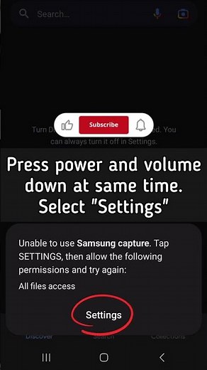 How to give Samsung Capture app permissions