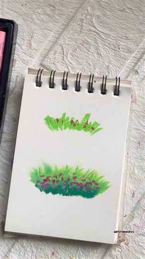 How to draw a easy bush in oil pastel drawing #shorts