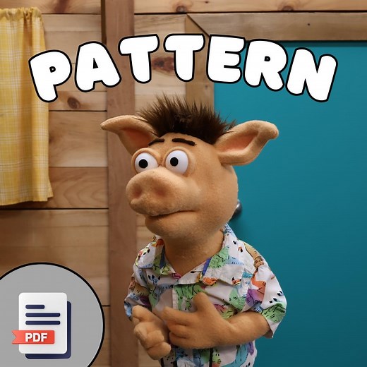 Pig Puppet Pattern   Build Guide - PDF Digital Download - Etsy