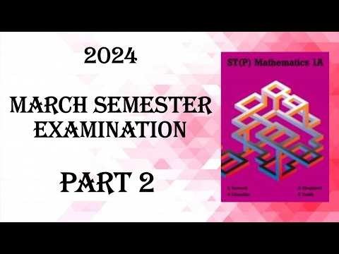 Grade 6 | March 2024 | Part 02 | ST(P) Mathematics 1A | Lyceum International School