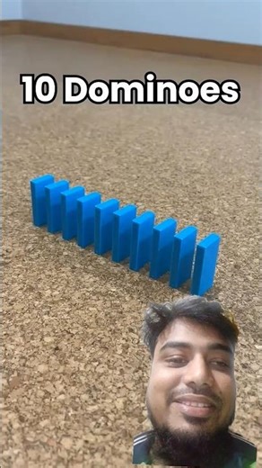 Domino Chain Reaction SHOCKED Everyone 😱🔥 Most Satisfying Fall Ever! #craziest #shorts