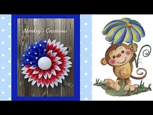 #makeitlikeMichele | How to Make a Patriotic Flower Wreath | USA #diy