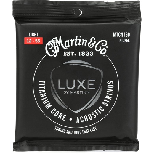 Martin MTCN160 Titanium Core Acoustic Guitar Strings - .012-.055 Light