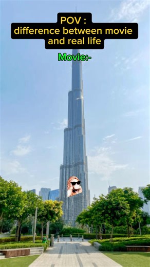 POV : Movie Physics vs Real Life 😹🏢 #shorts #catmemes