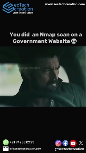 Never Run Nmap Scan Without Permission🖥️🔍 #hacker #cybersecurity #sectechcreation #shorts #trending