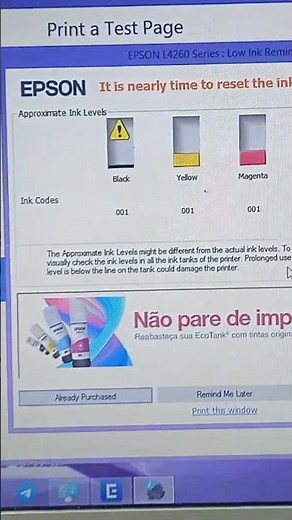 printer Epson L4260 install drive print test ok