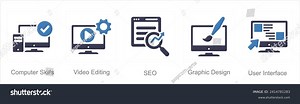 Computer Skills Icon: Over 15,903 Royalty-Free Licensable Stock Illustrations & Drawings | Shutterstock