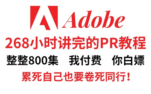 全网最细，花268小时讲完的整整800集付费PR教程大公开，全程干货，让你少走99%的弯路！！！