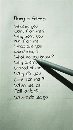 bury a friend - Billie Eilish (lyrics)#viral #shorts