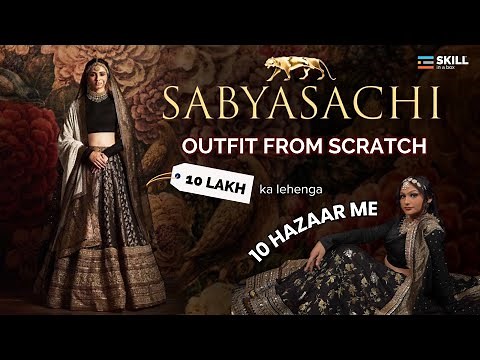 Step-by-Step Sabyasachi Lehenga Tutorial | Learn Stitching & Pattern Sewing #sabhysachilehenga