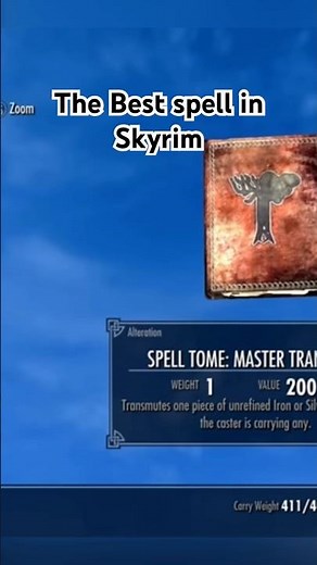 Have you got the secret master transmute spell in Skyrim? #skyrim #gaming #bethesda