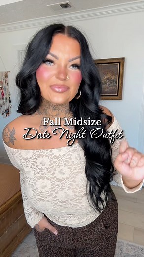 Comment “DATE” for the links! 🤎✨ These are the perfect tops for date night! Love that they’re off the shoulder, full coverage in the front, and see through lace in the sleeves and back. Paired with my fave stretchy barrel jeans and strappy stud sandals! I’m 5’4, 165 lbs, and size XL in everything! HOW TO SHOP: 🤎 Comment “DATE” for the link to your DM. 🤎 Shop my Amazon Storefront link in my bio. #fyp #datenight #datenightoutfit #datenightfashion #fashioninspo #outfitinspo #falloutfit #falloutf