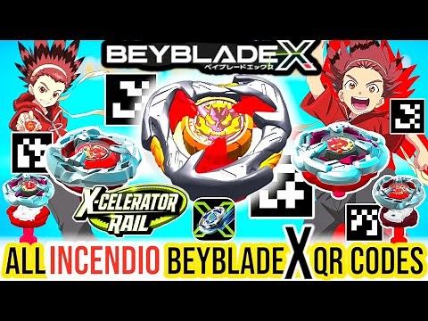 ALL INCENDIO BEYBLADE X QR CODES | BEYBLADE X APP Hasbro Qr Codes