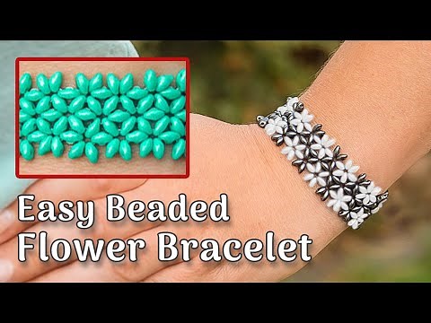 How to make a beaded bracelet with Superduo Twin beads