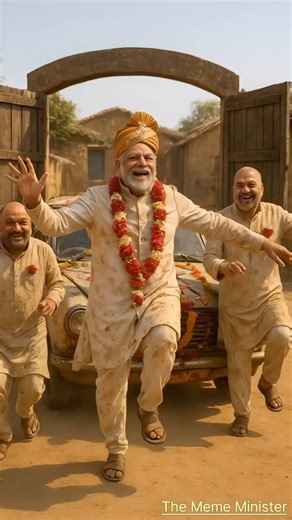 Modi Dulhan Leny Gaya Tha… Lekin Dogs Ne Bhaaga Diya 😂💨 #youtubeshorts #funny #modi #baraatdance