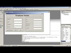 Employee details Program in VB6.0 using select case