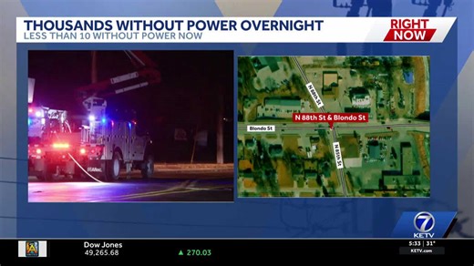 Thousands left without power overnight. OPPD worked to restore power to customers