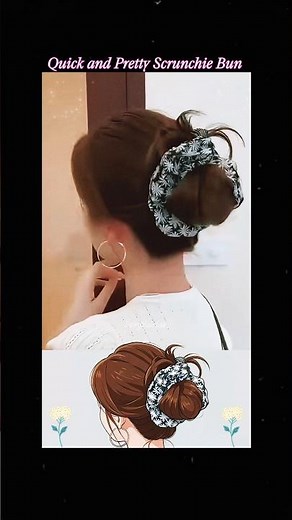 Quick and Pretty Scrunchie Bun 🍄 Tutorial 🌼 Fairy Hair Lab 💓