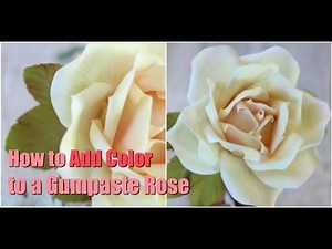 How to Add Color to a Large Gumpaste Rose