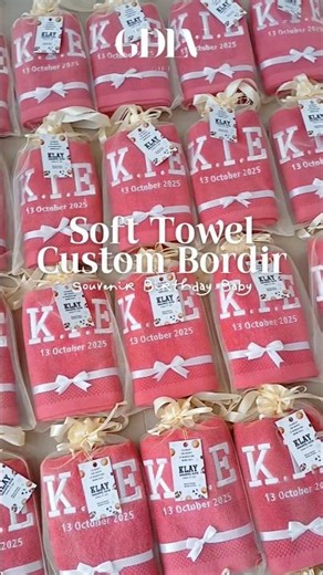 Soft Towel Bordir - souvenir birthday