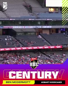 Ben McDermott has made history!! He's the first player to ever score back-to-back BBL centuries, and the first one to score three of them in his career!! 💯🤯💯 | BBL