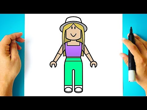 Como DESENHAR uma GAROTA do ROBLOX - Cómo DIBUJAR una CHICA de ROBLOX - Drawing Roblox Avatars