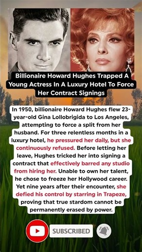 How Howard Hughes Tried To Destroy Gina Lollobrigida's Hollywood Career