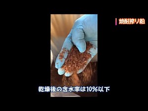 焼酎搾り粕の乾燥