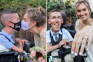 Bride of disabled man hits back at cruel trolls who say  her marriage is a sham