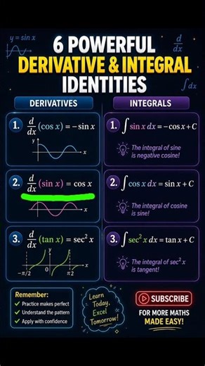 Master Trigonometric Derivatives & Integrals in 30 Seconds! (@MuhammadMustafaShah-u4x )