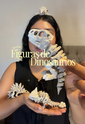 Figuras de dinosaurios con diseño esqueleto para decoración