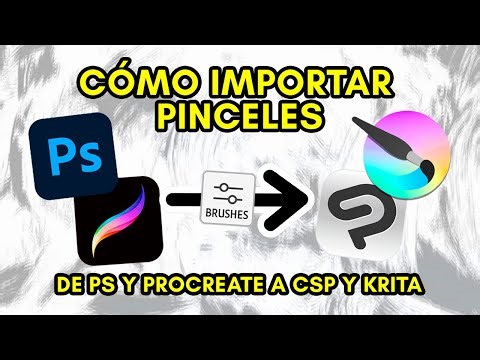 CÓMO IMPORTAR PINCELES DE PHOTOSHOP Y PROCREATE A KRITA O CLIP STUDIO PAINT⚡TUTORIAL