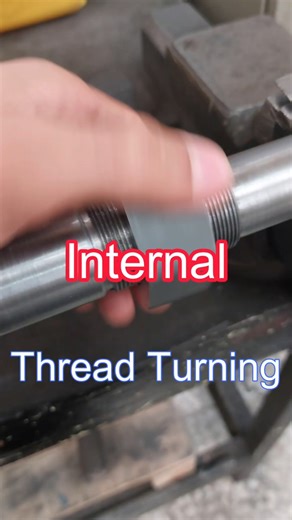 Internal Thread Turning on Shaft | Precision CNC Lathe Threading #InternalThread