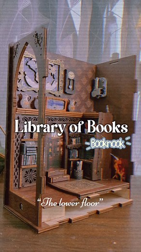 ANAVRIN® on Instagram: "Love this vintage booknook already! Filled with so many books and little details. Perfect for our little library ☺️ #miniature #diy #dollhouse #bookstagram #book #library #read #miniature #booklover #calm #crafts #art"