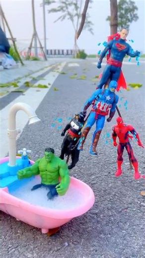 Superman, Batman and Captain America's Attempt Rescue Spider-Man Fails miserably Hands of Hulk 😂