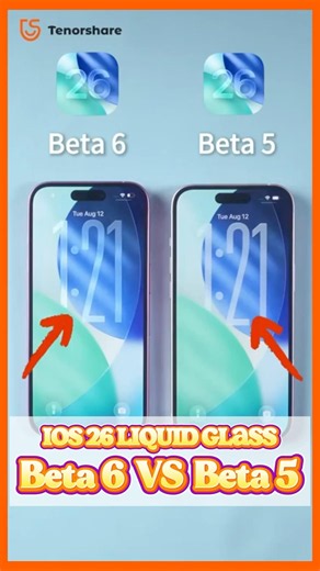 iOS 26 Beta 6 vs Beta 5！Liquid Glass 又改了？鎖定畫面透明度大升級 #ios26